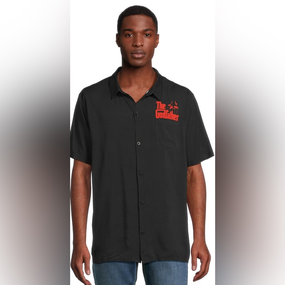 The Godfather Men's Rayon Shirt with Short Sleeves - Picture 5 of 5